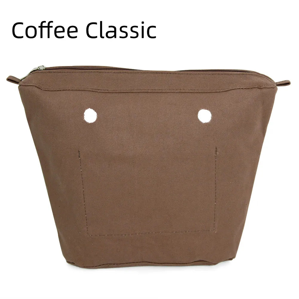 New Waterproof Inner Bag Organizer Insert Zipper Pocket for Classic Mini Obag Canvas Material for O Bag