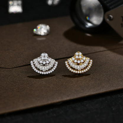Luxury D VVS1 Color Moissanite Sector Earrings For Women Top Quality 100% 925 Sterling Silver Engagement Wedding Gift