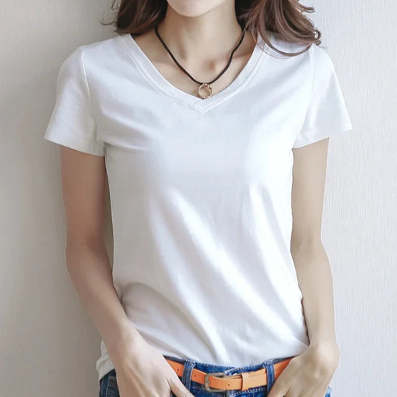 O Neck V Neck Short Sleeve Shirt Women Winter Bottoming Crop Tops Black Casual  Slim Basic Velvet Heating Fiber Thermal T-Shirts