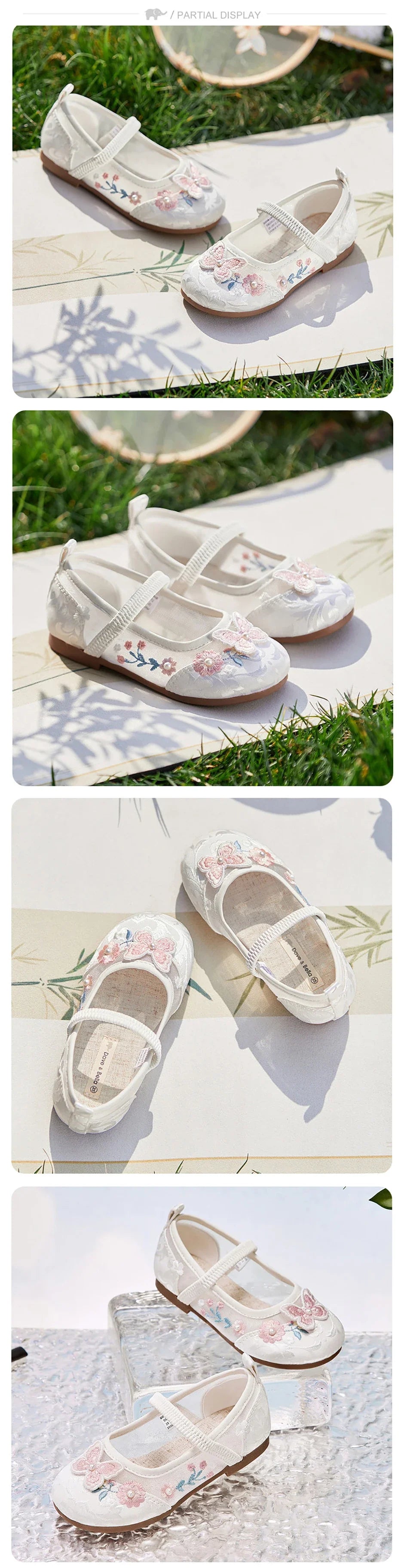 Girls Mesh Sandals Summer Children Cool Shoes Fashion Sweet Casual Party Breathable Satin Patterned Sandals DB2261272