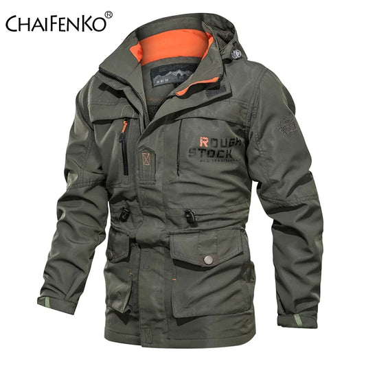 Men’s hooded outdoor windbreaker jacket, windproof casual coat, spring autumn camping, M–XXL