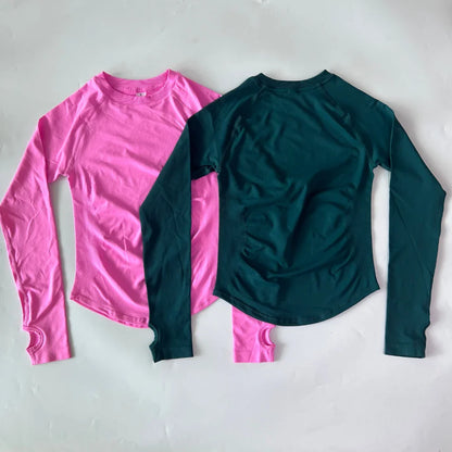 2 Pieces Set Women Longline Long Sleeve Gym Crop Top High Waist Workout Shorts Sports Suit Fitness Clothes Seamless Yoga Set