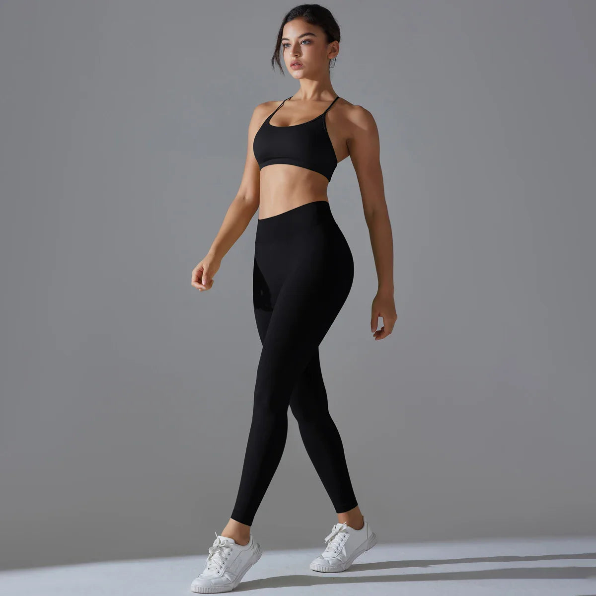 Ribbed Set Woman 2 Piece Seamless Yoga Set Gym Wear Push Up Sports Bra Leggings For Women Workout Outfit Sportswear Tracksuit