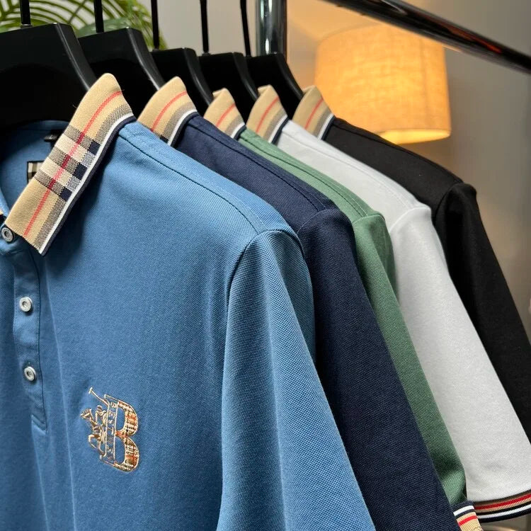 Luxury brand short sleeve men's polo shirt hot selling in summer classic embroidery high-end breathable cotton golf top T-shirt