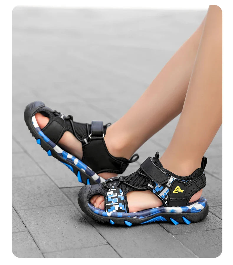 Summer Boys Sandals Casual Children Kids Outdoor Shoes Rubber School Breathable Open ToeBoy Beach Fashion Sandal