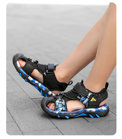 Summer Boys Sandals Casual Children Kids Outdoor Shoes Rubber School Breathable Open ToeBoy Beach Fashion Sandal