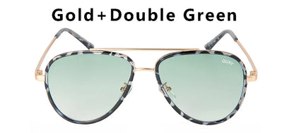 Sunglasses Women Mirror Quay Shades Brand Designer Gradient Pilot Sunglasses