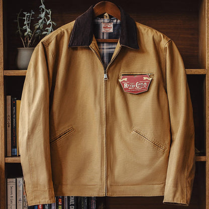 Maden Retro Canvas Detroit Hunting J001 Jacket Heavyweight Pocket Work Jacket Lapel Collar Zipper Coat for Men's Spring and Fall