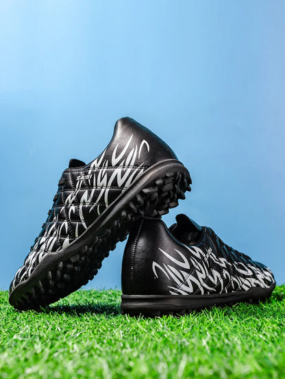 Wear Resistant TF Turf Soccer Boots PU Elastic Fabric Upper Rubber Stable Grip Sole Youth Boys Girls Football Shoes