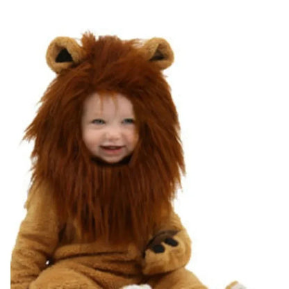 Anime Black Panther And Wizard of Oz Cute Lion Cosplay Costume Bodysuits Children For Men Boys Halloween Superhero Jumpsuits