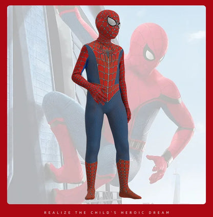 Kids Superhero Spider Costume Spandex Jumpsuit Halloween Cosplay Costumes Bodysuit Kids Separation Party Set Jumpsuit Halloween