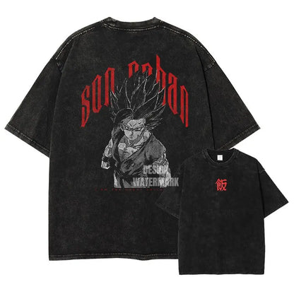 Oversized T-shirt High Quality 100% Cotton Vegeta Ultra Ego Front and Back Print Unisex Casual