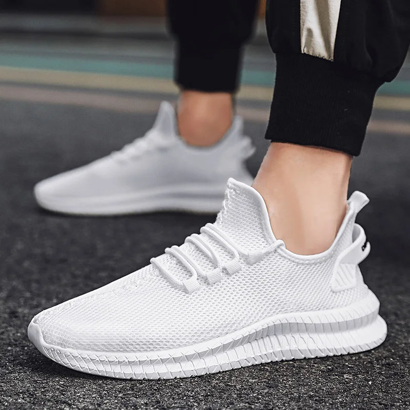 Summer Mesh Men Shoes Breathable Mens Sneakers Trendy Lightweight Walking Big Size Man Tenis Shoes
