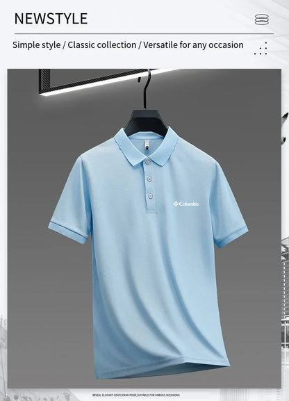 2026 new model men's golf short sleeves polo shirt lapel letter printing ventilate t-shirt business leisure exercise men's wear