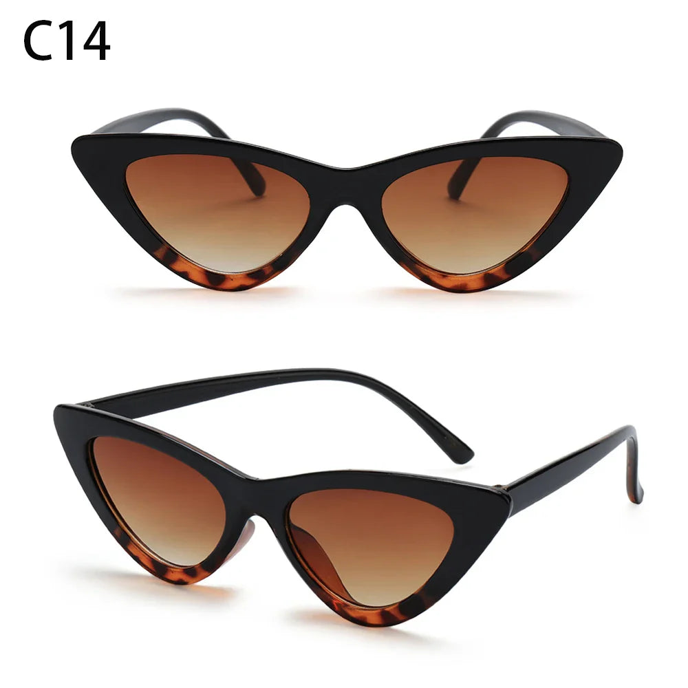 Eyewear Sun Shades Female Shades Vintage Small Triangle Sunglasses