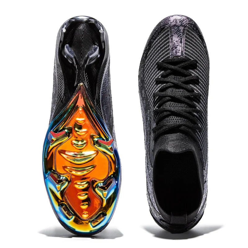 Men's Sports Football Shoes Fg/Ag Long Nail Adult Artificial Grassland Durable Training Specific Shoes High-Tops Non Slip Shoes