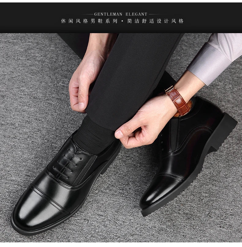Men's casual leather shoes, business casual shoes, formal fashion, banquet flat shoes, size 50 men's shoes