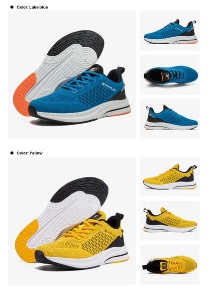 New Running Shoes Men's Casual Lightweight Designer Mesh Sneakers Male Outdoor Breathable Lace-Up Sports Walking Shoes