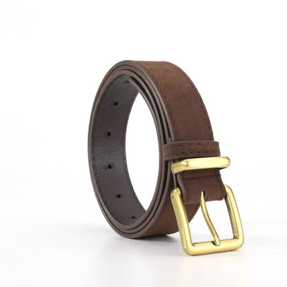 Women Suede Leather Belt Casual Versatile Business Waist Strap Belt Trendy Luxury Design Pin Buckle Waistbands