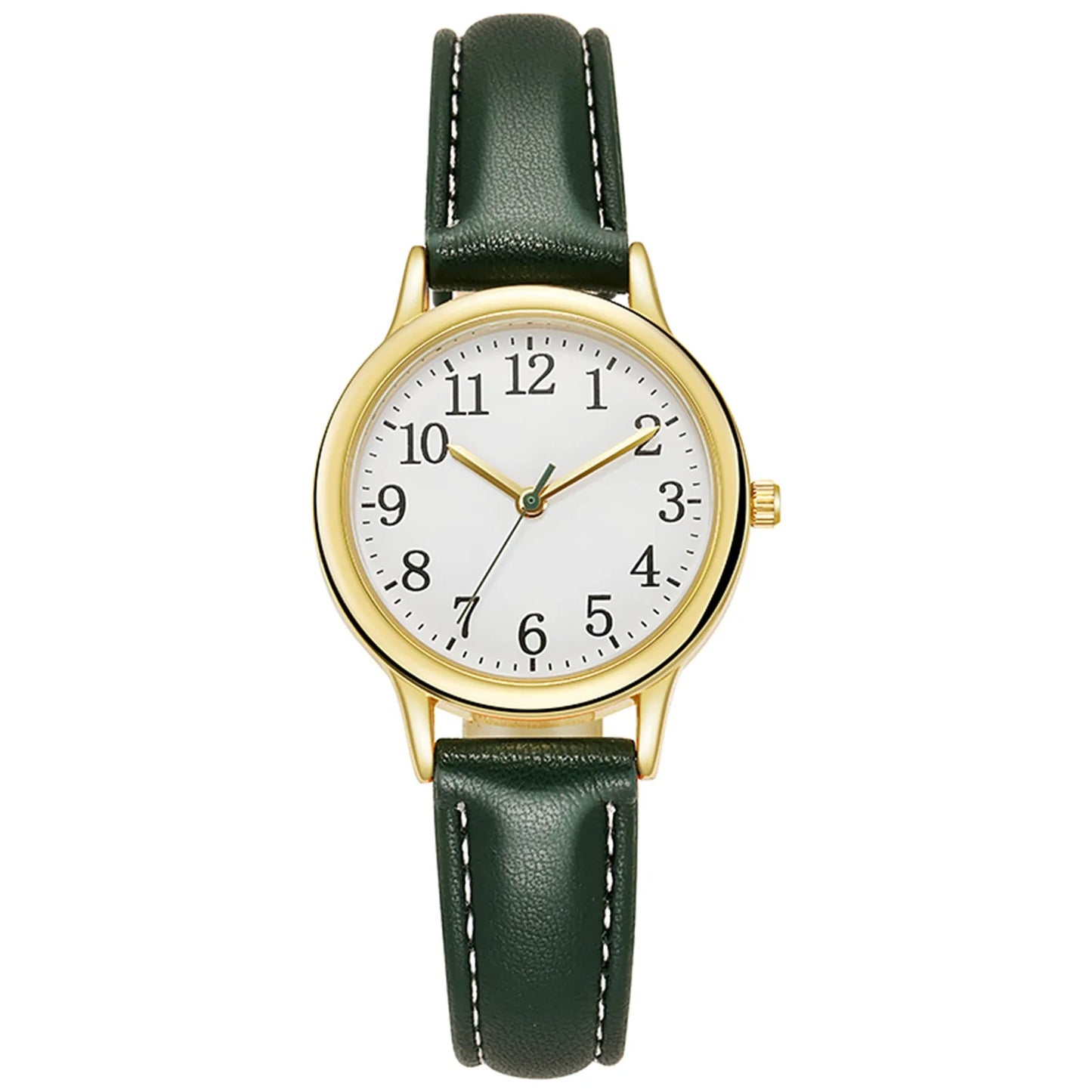 Women Quartz Fine Watch Easy To Read Arabic Numerals Simple-Dial