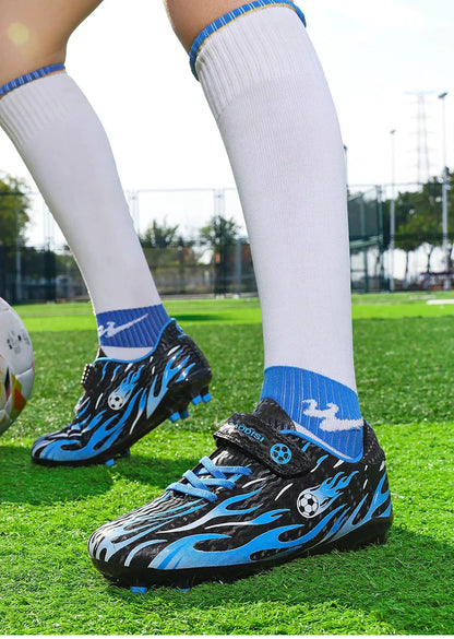 New Kids Soccer Cleats Youth Football Shoes TF Training Sneakers Boys Girls Non-Slip Breathable Lightweight Sport Boots 29-39
