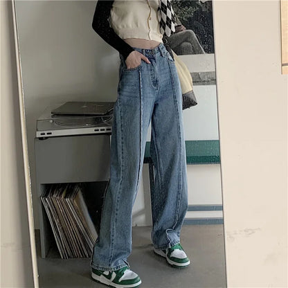 Blue Denim Pant Women Jeans Vintage Trousers