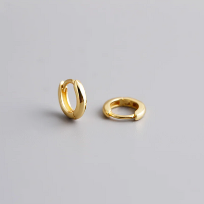 925 Sterling Silver Minimalist Matte Gothic Unisex Huggies Ear Hoop Earrings for Women Men Piercing Ear Buckle Jewelry