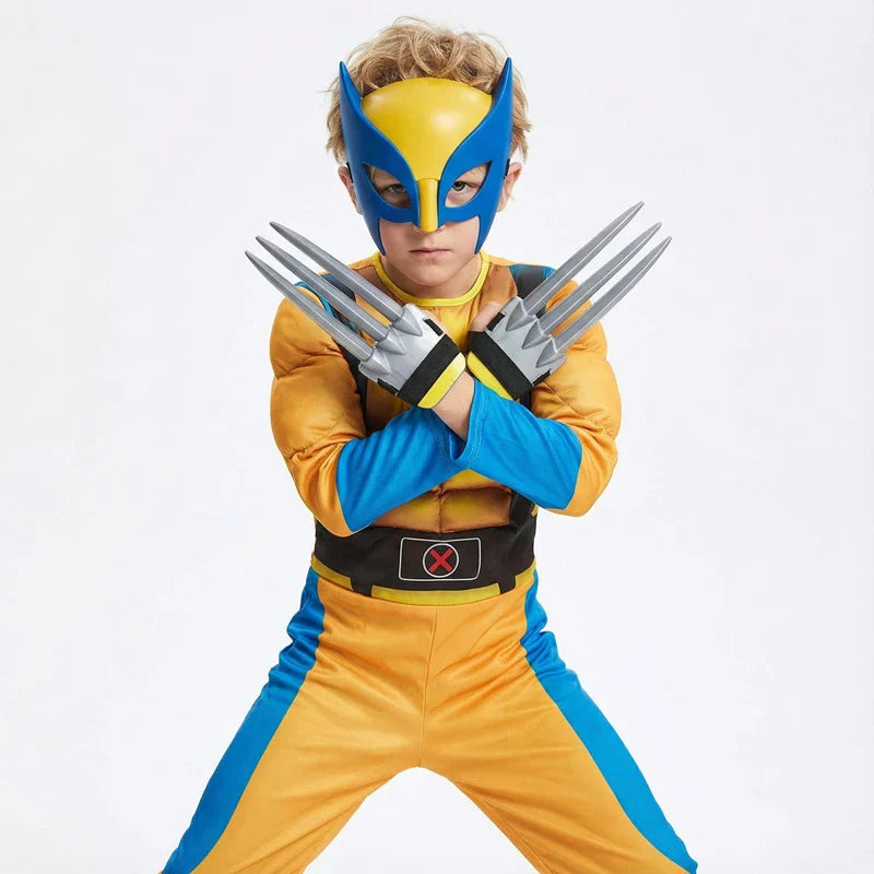 New Boys Girls Superhero Costume Movie Characters Cosplay Jumpsuit with Halloween Mask Party Cosplay Outfit for Holiday Dress Up