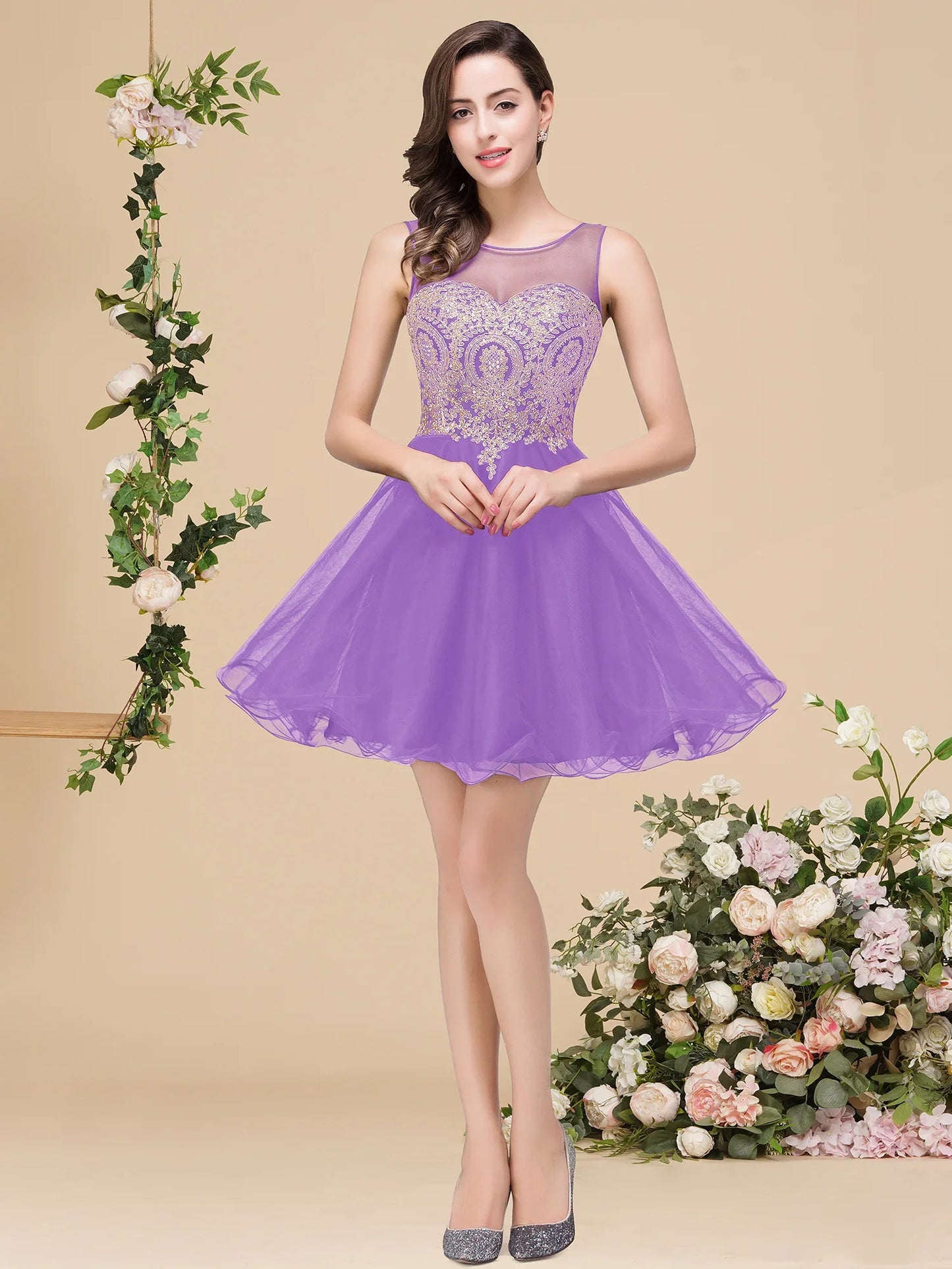 Royal Blue Sweetheart Homecoming Dress with Gold Lace Appliqué & Beaded | Short Flowy Tulle Party Gown for Party Prom