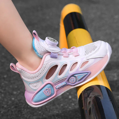 Children Sports Shoes Summer New Hollow Mesh Breathable Fashion Flat Bottom Anti Slip Student Daily Wear Comfort Casual Shoes