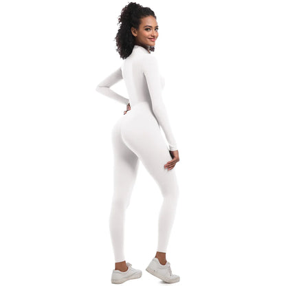 Women's Jumpsuit Women's Sports Shapewear Seamless Slim Fit Long Sleeve Sports Bodysuit  Fitness Sports Bodysuit Yoga Suit