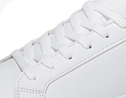 Business Casual Men's Shoes Soft Women Shoes Comfortable Casual PU Leather Shoes for Men Autumn Solid White Men Sneakers