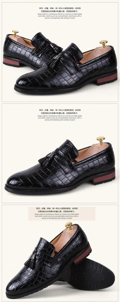 Luxury Formal Men's Dress Italian Designer Stylist Wedding Casual Business Patent Leather Loafers Oxfords Shoes for Men