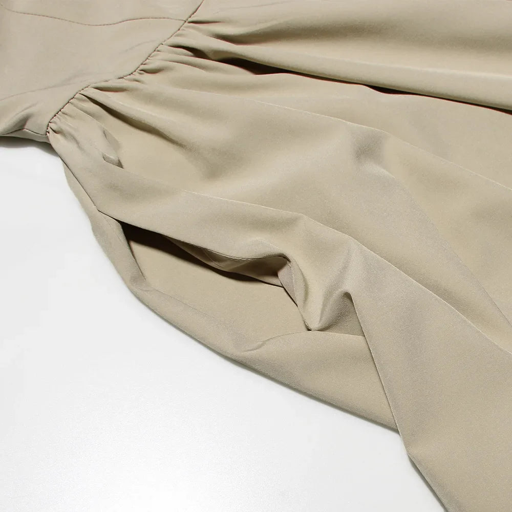 Women Elegant Sleeveless Backless Pleated Dresses Lady Sexy Solid Sling Midi Dress 2024 Female Party Evening A-line Robes