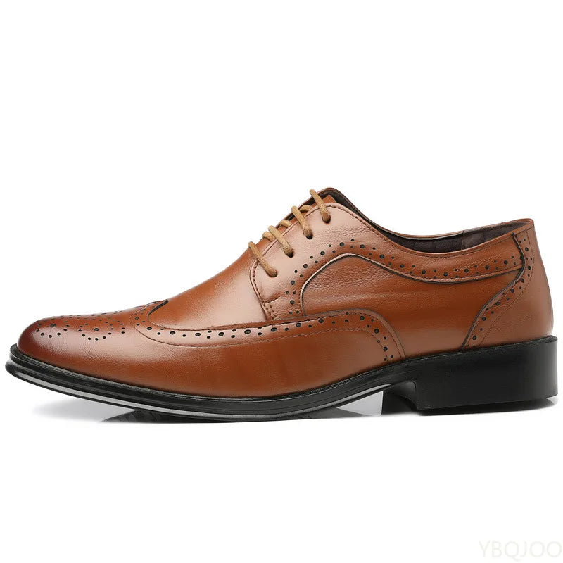 Large size fashionable men's office formal shoes low cut daily comfortable pointed multifunctional men's wedding men's shoes