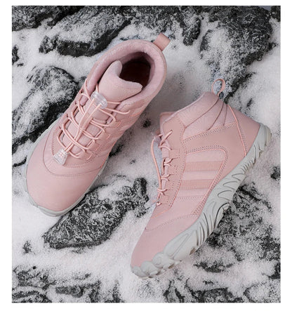 Womens Mens Waterproof Winter Barefoot Shoes Snow Boots Cotton Warm Fur Lined Unisex Walking Hiking Outdoor Shoes