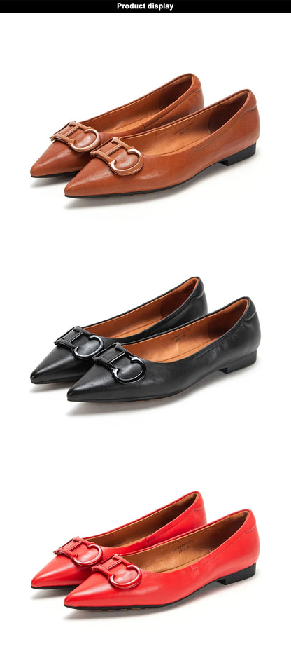 Women's Flats Simple Solid Coloured Classic Fashionable Style Pointed Toe Suitable for Business Office Comfortable For Girls