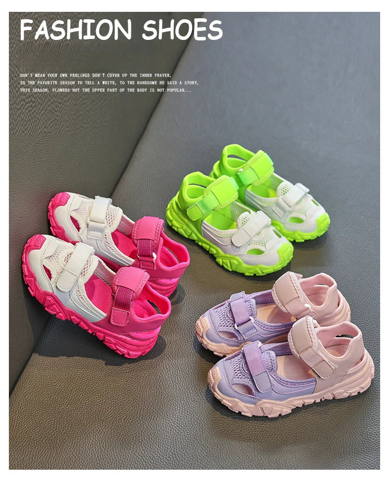 Children Shoes Sport Breathable Boys Sneakers Brand Kids Sandals for Girl Trainers PEclass Casual Child Flat Tennis Shoes E05313