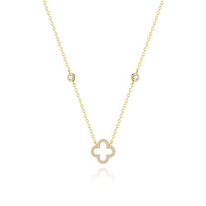 925 Sterling Silver Necklaces Charms for Women Crystal Cross Clavicle Collar Chain Simple Choker Necklace Accessories Gift