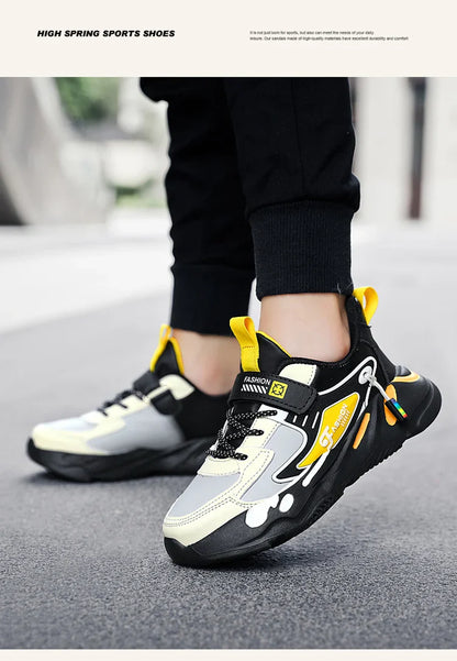 Children Basketball Shoes Trendy Comfortable Outdoor Training Anti Slip Wear-resistant Fashion Running Shoes for Kids Size 28-39