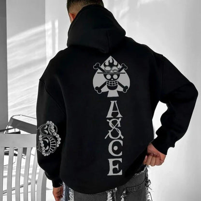Oversized Unisex Anime One Piece Print Hoodie Men's Clothing Sweatshirt Autumn Casual Y2k Loose Cotton Women Long Sleeve Tops