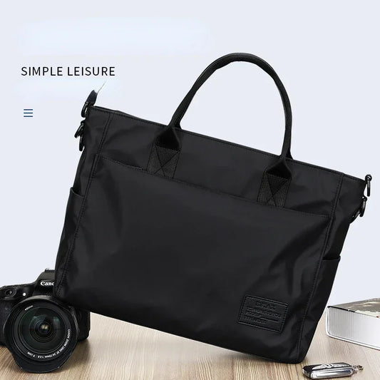File Bag Carrying Briefcase Men's Business Bag Lawyer Office Computer Bag Horizontal Shoulder Crossbody Bag Men Bag