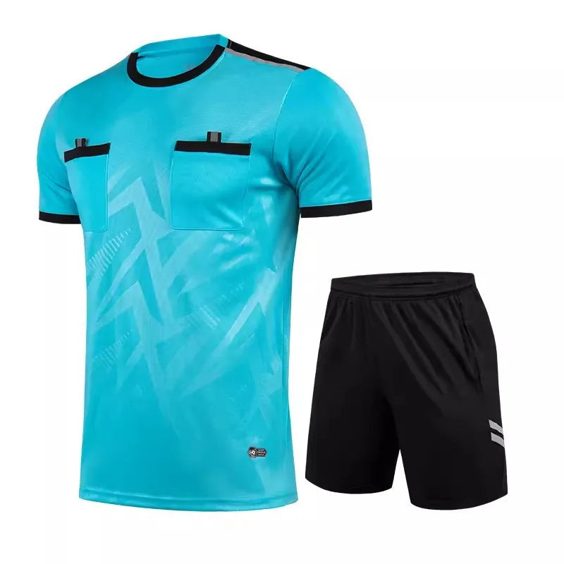 Football Kits 2025 Men Referee Uniforms Soccer Football Jerseys Shirts Pockets Judge Short Sleeve Team Shirt Sportswear Clothes