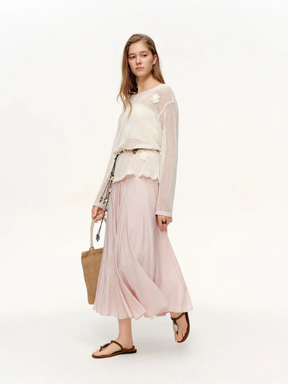 Women's 3D Tailored Patchwork Bateau Skirt Spring 2026 New Arrival Fashionable and Versatile Skirts for Every Occasion