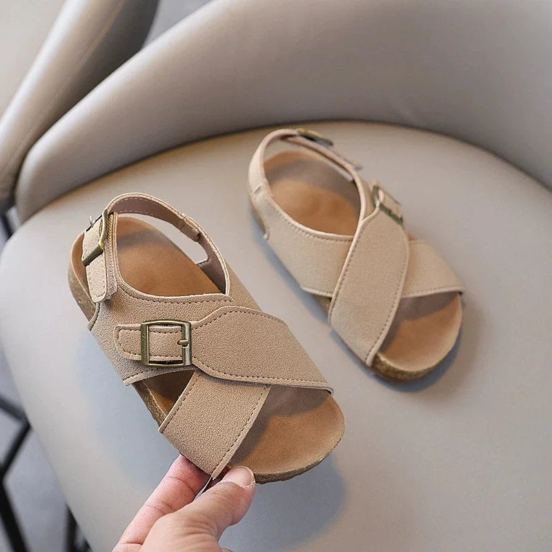 Summer Casual Sandals for Baby Boys, Soft Non-Slip Sole Lightweight Beach Shoes for Toddler Kids