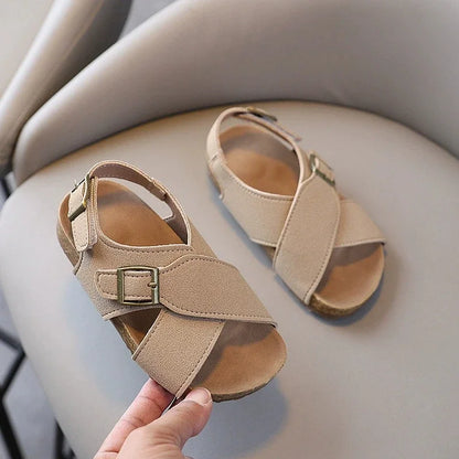 Summer Casual Sandals for Baby Boys, Soft Non-Slip Sole Lightweight Beach Shoes for Toddler Kids