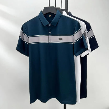 Summer best-selling high-end brand exquisite embroidery men's short sleeve POLO shirts breathable cotton casual business T-shirt