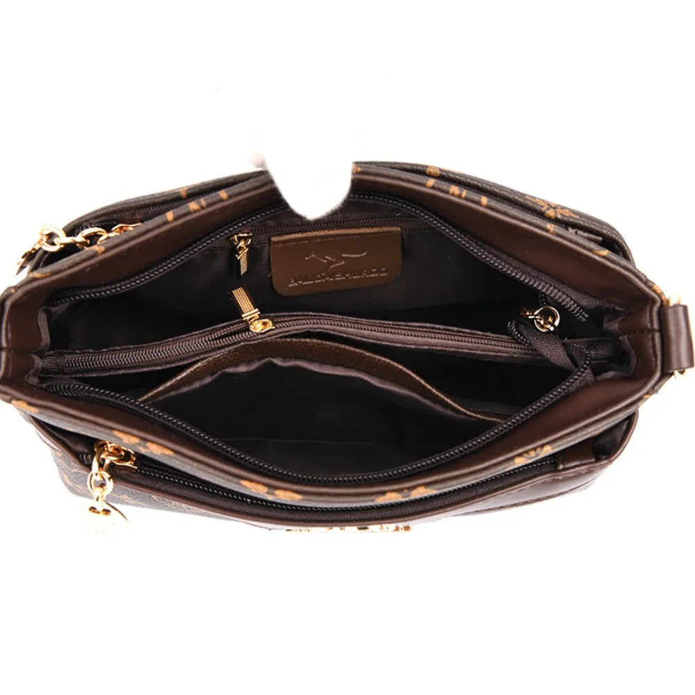 Old Flower Leather Luxury Designer Crossbody Shoulder Mesenger Bags for Ladies Zipper Small Retro Women Bag Female Sac A Main