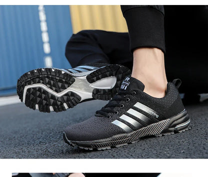 New fashionable plus-size men's casual sports shoes, walking and running shoes, tennis vulcanized men's shoes