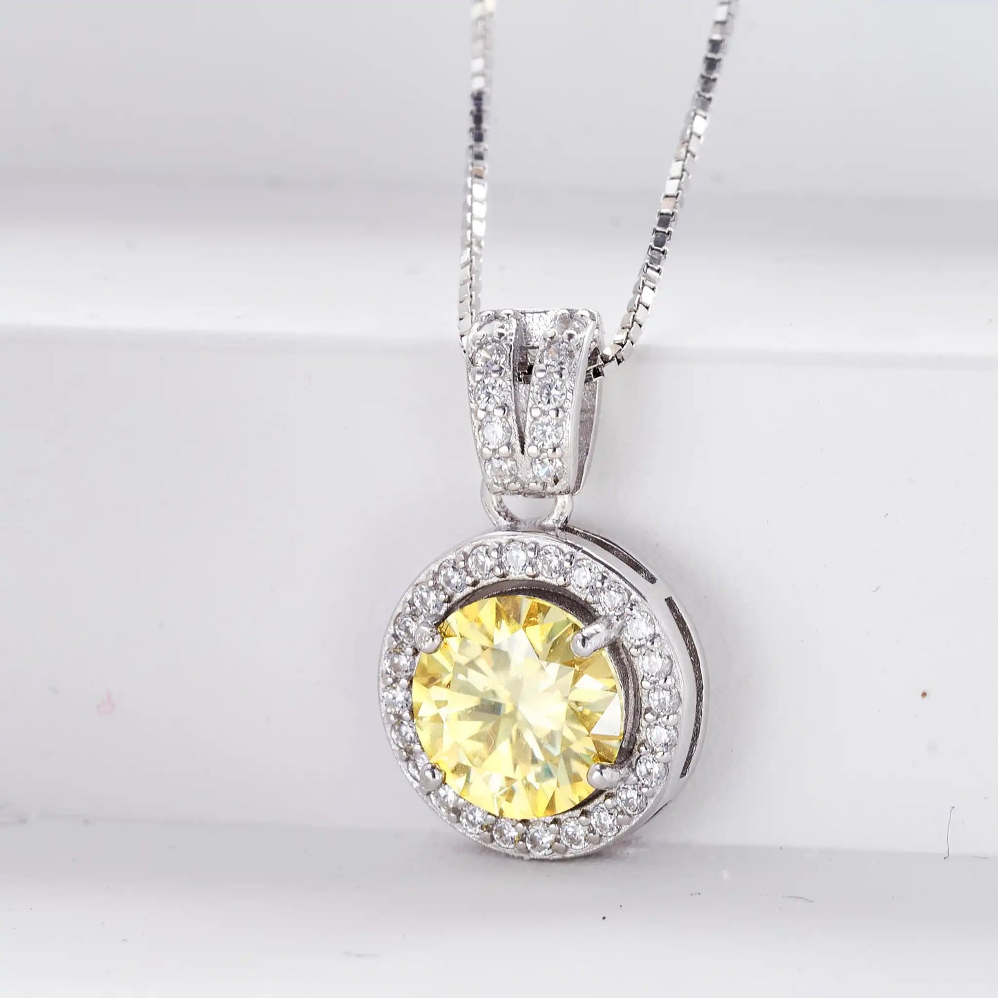 2ct total Moissanite Jewelry Set Sterling Silver 925 Necklace Earrings Fine Jewerly Wedding Set Pass Dismond Tester